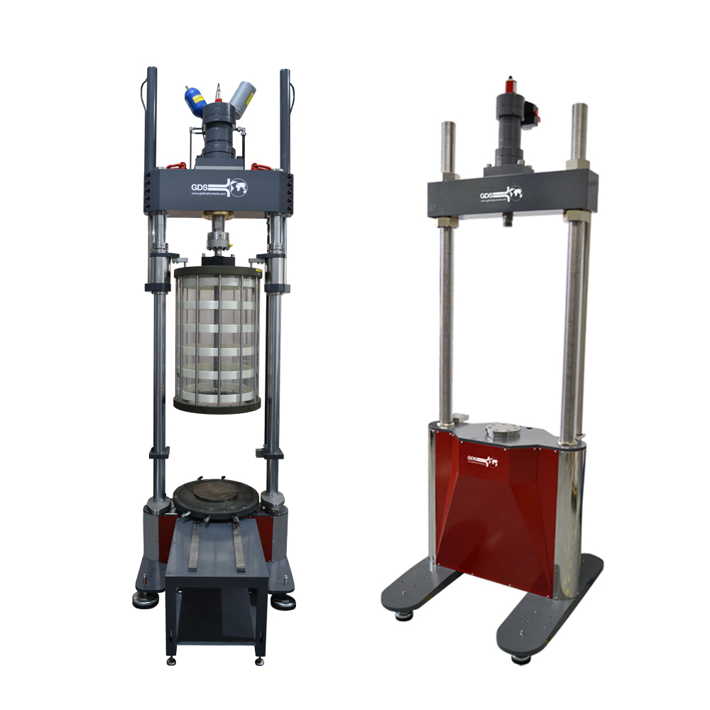 Rock testing equipment hydraulic load frames for soil for cyclic testing, slow rock tests